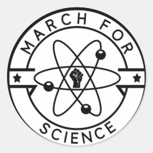 März für Wissenschaft Runder Aufkleber