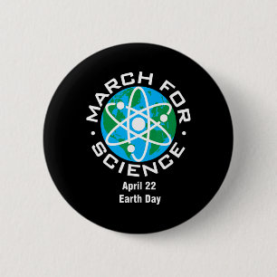 März für Wissenschaft und Erde Tag Button