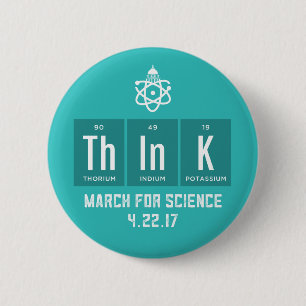 März für Wissenschafts-chemische Element-Knopf Button