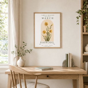 März-Geburtsblumen-Narzissenposter Poster