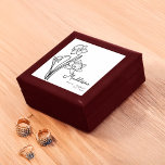 März Geburtsmonat Blume affodil Minimalistisch Erinnerungskiste<br><div class="desc">Feiern Sie einen März Geburtstag mit dieser eleganten,  personalisierten Geschenkboxen mit der Blume daffodil der Geburt! Es ist aus lackiertem Holz mit einem weichen Filzstil gefertigt und eignet sich hervorragend für die Lagerung von Schmuck und Halsbechern. Ein minimalistisches,  nachdenkliches Geschenk,  das jeder Sammlung Schönheit und Bedeutung verleiht.</div>