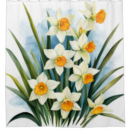 März Geburtsmonat Blume. Spring Daffodil Duschvorhang