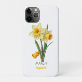 März Geburtstag Daffodil Birth Blume Personalisier Case-Mate iPhone Hülle