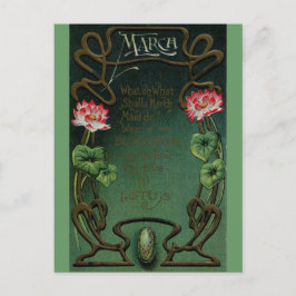 März Geburtstag mit Lotus & Bloodstone Postkarte