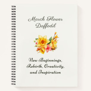 März Geburtstag Monat Blume Daffodil Geburtstagsge Notizbuch