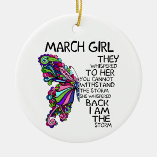 März Girl Sie flüstert zurück Ich bin Sturmschmett Keramik Ornament