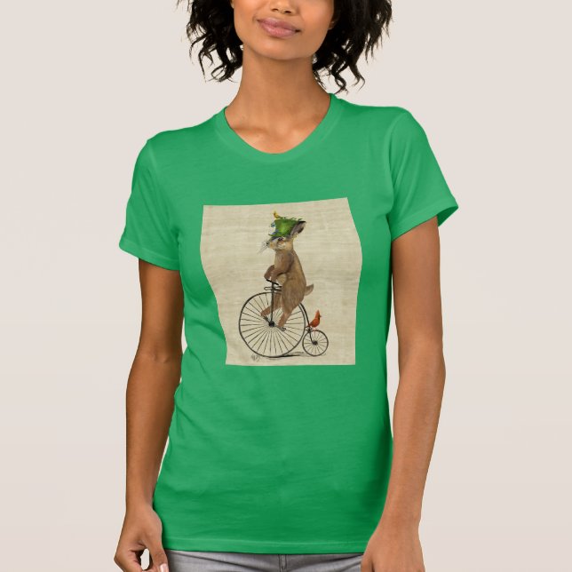 März Hare auf Penny Farthing 3 T-Shirt (Vorderseite)