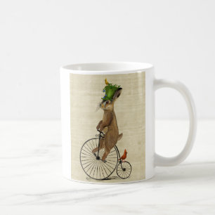 März-Hasen auf Penny-Farthing 3 Kaffeetasse
