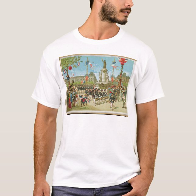 März-Hinter im Place de la Republique T-Shirt (Vorderseite)