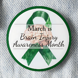 März-Hirnverletzung Monat Button