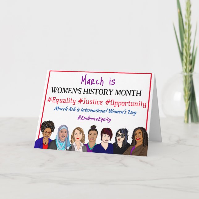 März ist der Internationale Frauentag Karte (Vorderseite)