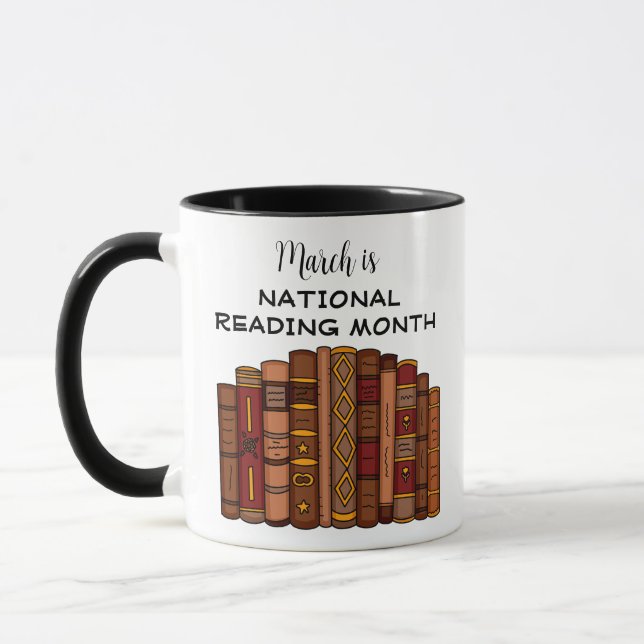März ist der Monat des nationalen Lesens Tasse (Links)