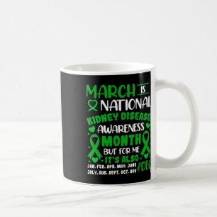 März ist der Monat, in dem die Nierenerkrankung be Kaffeetasse