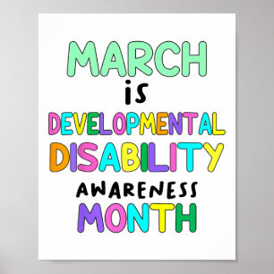 März ist ein Monat mit Bewusstsein für Entwicklung Poster