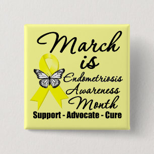 März ist Endometriose-Aufklärung Monat Button