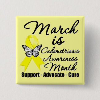 März ist Endometriose-Aufklärung Monat Button