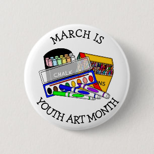 März ist Jugendkunstmonat Button