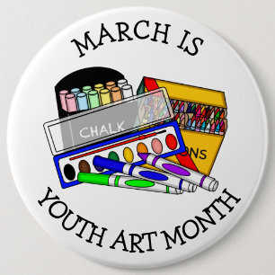 März ist Jugendkunstmonat Button