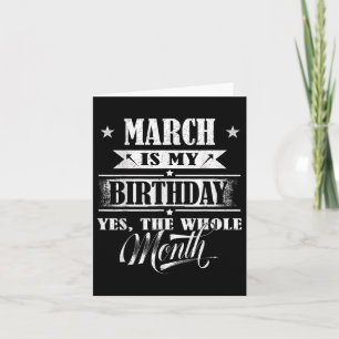 März ist mein Geburtstag Ja den ganzen Monat für M Karte