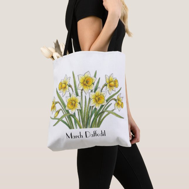 März Narzissen Blumen Tasche (Von Nahem)