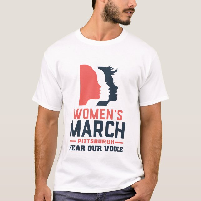 März Pittsburgh hört unsere Stimme T-Shirt (Vorderseite)
