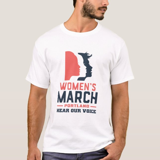 März Portland hört unsere Stimme T-Shirt (Vorderseite)