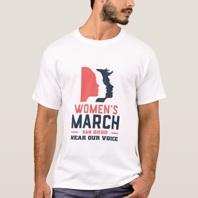 März San Diego hört unsere Stimme T-Shirt (Vorderseite)