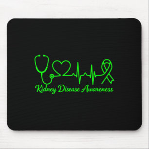 März trägt grün Nierenerkrankung Bewusstsein Mousepad