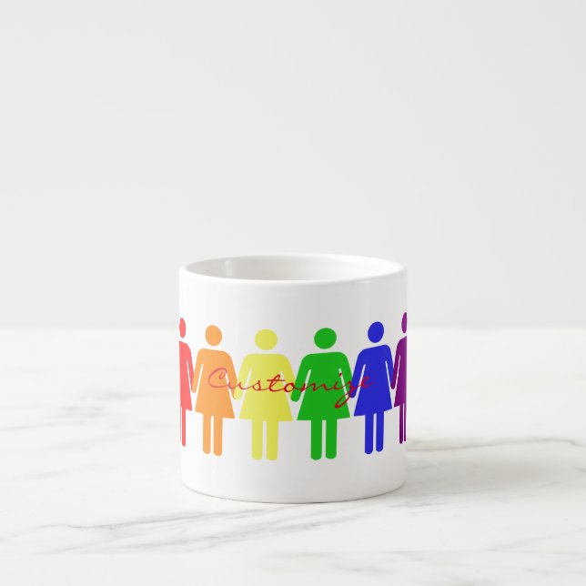 März von Frauen 2017 LGBTQIA Espressotasse (Vorderseite)