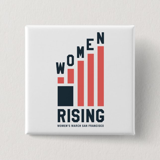 März von Frauen - Frauenanstiegskopf Button (Vorderseite)