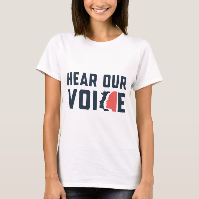 März von Frauen hört unsere Stimme T-Shirt (Vorderseite)
