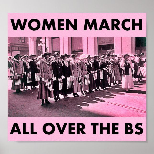 März von Frauen über das BS 8.66"x8" Value Poster (Vorne)