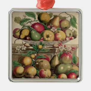 März, von 'zwölf Monaten Früchten Silbernes Ornament