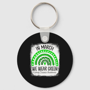 März Wir tragen eine grüne Nierenerkrankung Schlüsselanhänger