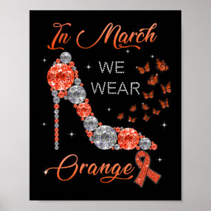 März Wir tragen Orange Multiple Sklerose Awareness Poster