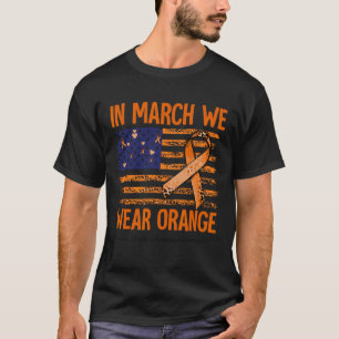 März Wir tragen Orange Multiple Sklerose Awareness T-Shirt