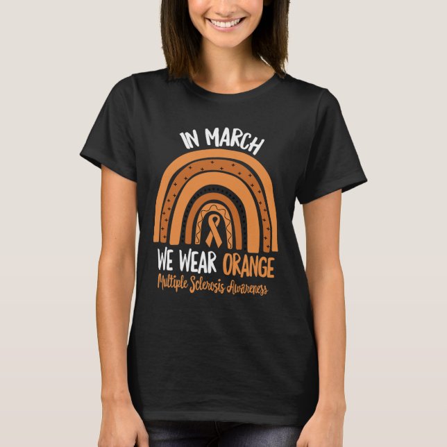 März Wir tragen Orange Multiple Sklerose Awareness T-Shirt (Vorderseite)