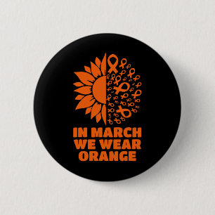 März Wir tragen Sonnenblumen Multiple Sklerose Awa Button