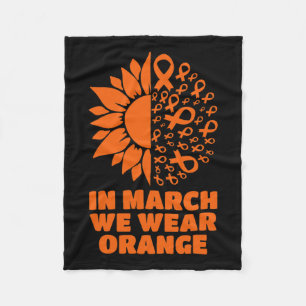 März Wir tragen Sonnenblumen Multiple Sklerose Awa Fleecedecke