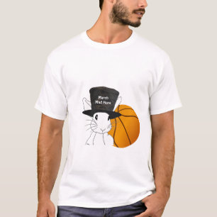 März-wütendes Hase-Basketball-T-Shirt T-Shirt