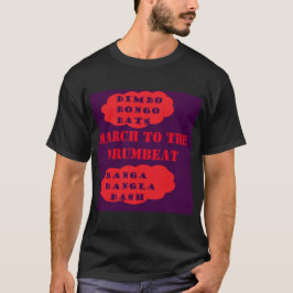 März zum Design der Drumbeat-Logos lila T-Shirt