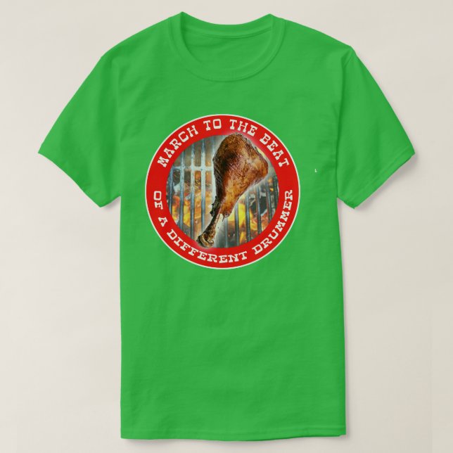 März zum Sieg eines anderen Drummertrommels T-Shirt (Design vorne)