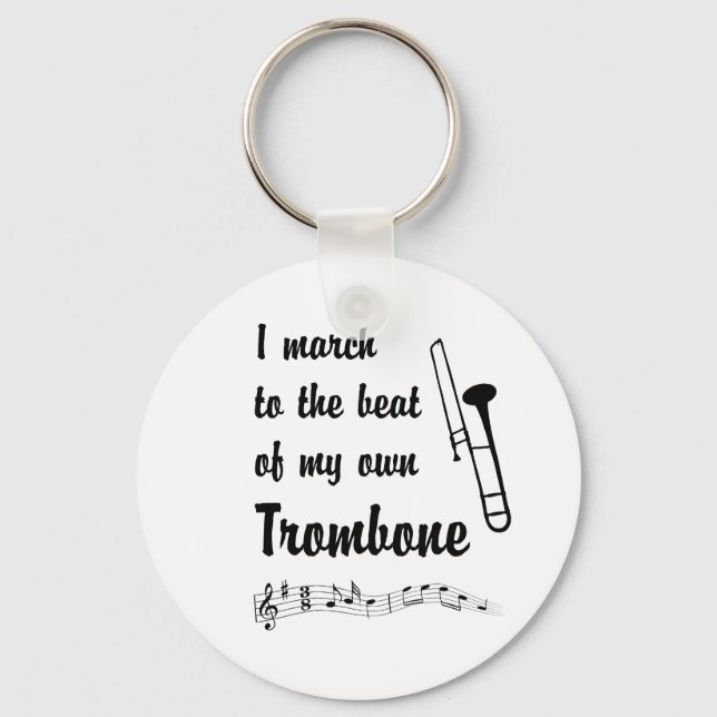 März zur Beat: Trombone Schlüsselanhänger (Vorderseite)