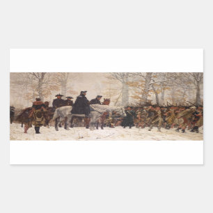März zur Tal-Schmiede - William Trego (1883) Rechteckiger Aufkleber