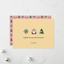 Marzipan Origami Christmas Feiertagskarte