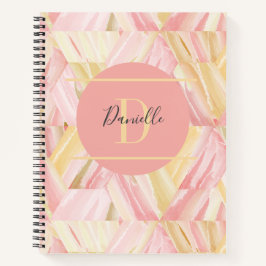 Marzipan & Wewak Muster Abstrakt Name der Monogram Notizbuch