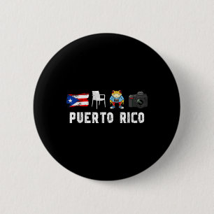 Más Fotos Puerto Rico Rico Flag Funny Sapo Concho Button