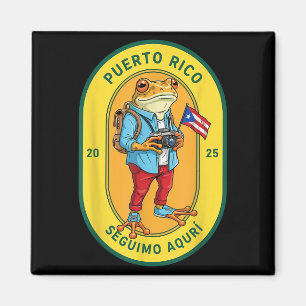 Más Fotos Puerto Rico Rico Flag Funny Sapo Concho Magnet
