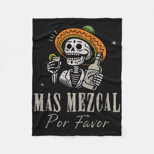 Mas Mezcal Por Favor Funny Cinco De Mayo Barkeeper Fleecedecke (Vorderseite)