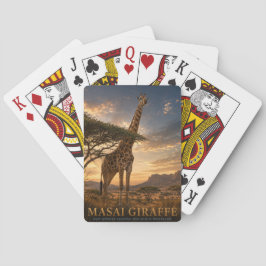 Masai-Giraffen-Savanne-TIERE Poker Spielkarten